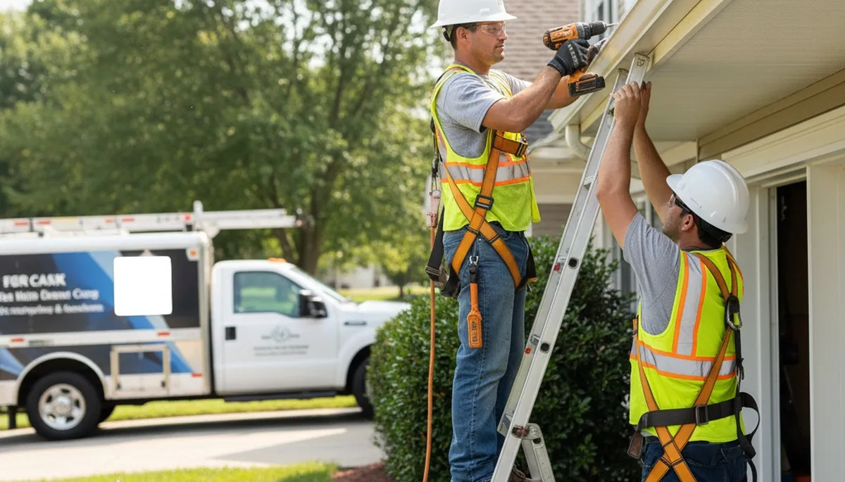 Houston TX gutter repair by FX Remodeling & Exteriors for leaks, sagging gutters, and storm damage